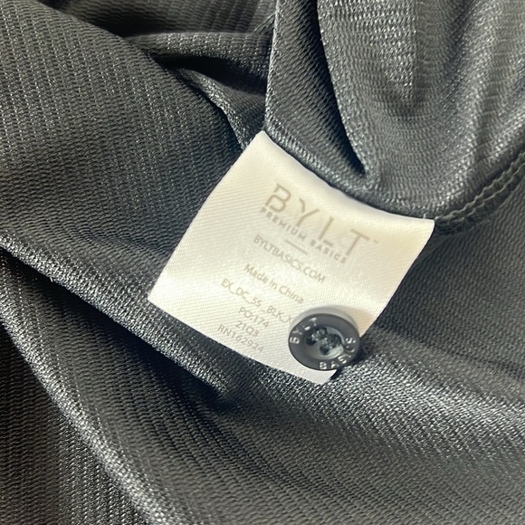 BYLT Sz XXL Button Shirt Black Premium Basics Executive Fit Short Sleeve Stretch - Picture 10 of 12